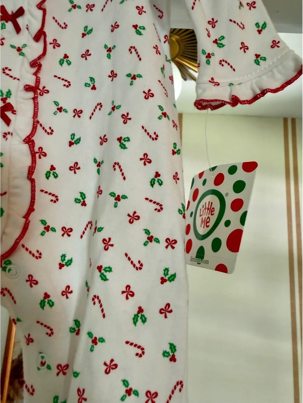 Littke Me “ My First Christmas” Pajamas Sz 3 Months NWT